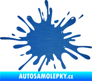Samolepka Kaňka 002 pravá škrábaný kov modrý