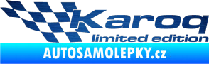 Samolepka Karoq limited edition levá škrábaný kov modrý