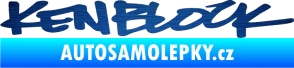 Samolepka Kenblock škrábaný kov modrý
