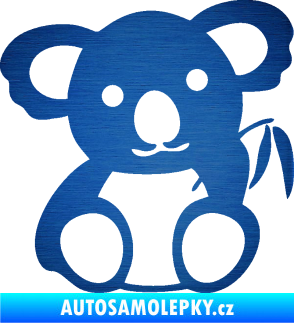 Samolepka Koala 001 levá škrábaný kov modrý