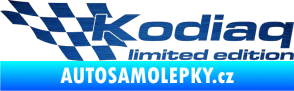 Samolepka Kodiaq limited edition levá škrábaný kov modrý
