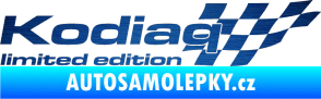 Samolepka Kodiaq limited edition pravá škrábaný kov modrý