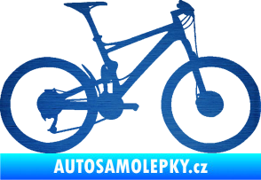 Samolepka Kolo 001 pravá - (horské kolo) škrábaný kov modrý