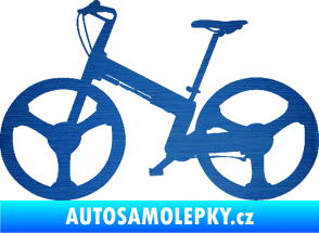 Samolepka Kolo 002 levá škrábaný kov modrý