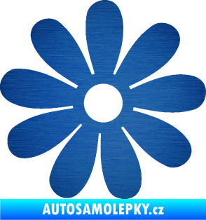 Samolepka Kopretina 001 škrábaný kov modrý