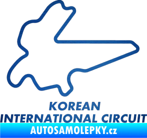 Samolepka Okruh Korean International Circuit škrábaný kov modrý