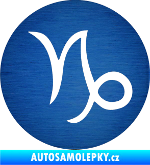 Samolepka Kozoroh 001 - horoskop škrábaný kov modrý