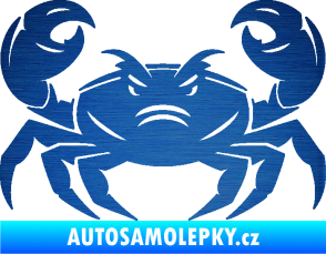 Samolepka Krab 003 škrábaný kov modrý