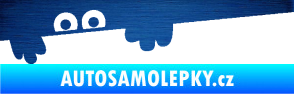 Samolepka Kuk 008 levá šmírák škrábaný kov modrý