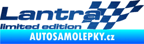 Samolepka Lantra limited edition pravá škrábaný kov modrý