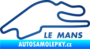 Samolepka Okruh Le Mans škrábaný kov modrý