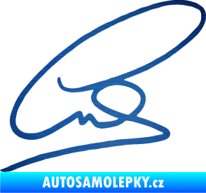 Samolepka Levis Hamilton podpis škrábaný kov modrý