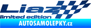 Samolepka Liaz limited edition pravá škrábaný kov modrý