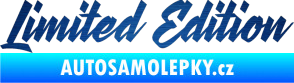 Samolepka Limited edition 003 škrábaný kov modrý
