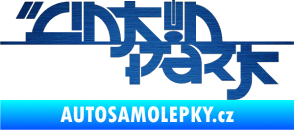 Samolepka Linkin Park 003 škrábaný kov modrý