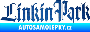 Samolepka Linkin Park 004 škrábaný kov modrý