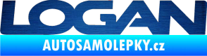 Samolepka Logan škrábaný kov modrý
