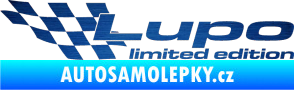 Samolepka Lupo limited edition levá škrábaný kov modrý