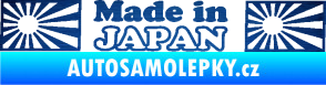 Samolepka Made in Japan 002 škrábaný kov modrý