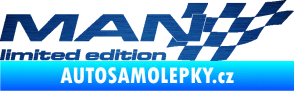 Samolepka MAN limited edition pravá škrábaný kov modrý