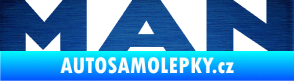 Samolepka MAN nápis škrábaný kov modrý