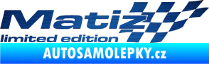 Samolepka Matiz limited edition pravá škrábaný kov modrý