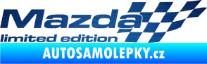 Samolepka Mazda limited edition pravá škrábaný kov modrý