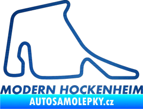 Samolepka Okruh Modern Hockenheim škrábaný kov modrý