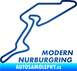 Samolepka Okruh Modern Nurburgring škrábaný kov modrý