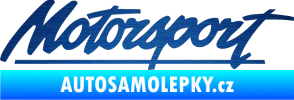 Samolepka Motorsport škrábaný kov modrý