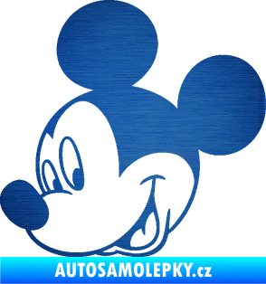 Samolepka Myšák Mickey 001 levá škrábaný kov modrý