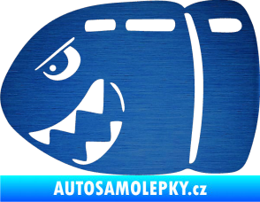 Samolepka Náboj 002 levá škrábaný kov modrý