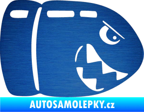 Samolepka Náboj 002 pravá škrábaný kov modrý