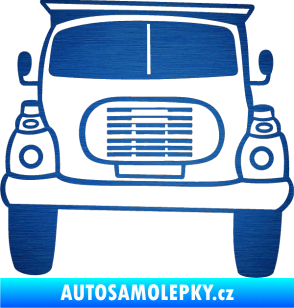 Samolepka Nákladní auto karikatura škrábaný kov modrý