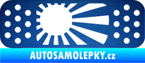 Samolepka Náplast 002 pravá škrábaný kov modrý