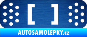 Samolepka Náplast 003 škrábaný kov modrý