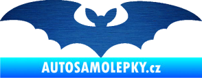 Samolepka Netopýr 006 škrábaný kov modrý