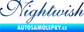 Samolepka Nightwish škrábaný kov modrý