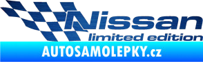 Samolepka Nissan limited edition levá škrábaný kov modrý