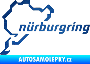 Samolepka Nurburgring škrábaný kov modrý