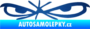 Samolepka Oči 002 levá škrábaný kov modrý