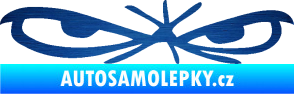 Samolepka Oči 002 pravá škrábaný kov modrý