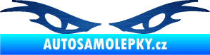 Samolepka Oči 003  škrábaný kov modrý