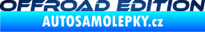 Samolepka Offroad edition 001 nápis škrábaný kov modrý