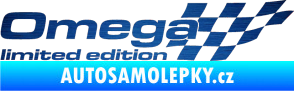 Samolepka Omega limited edition pravá škrábaný kov modrý