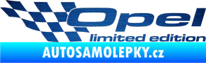Samolepka Opel limited edition levá škrábaný kov modrý