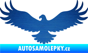 Samolepka Orel 006 levá škrábaný kov modrý