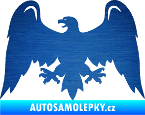 Samolepka Orlice 007 levá škrábaný kov modrý