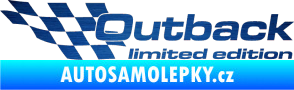 Samolepka Outback limited edition levá škrábaný kov modrý