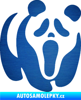 Samolepka Panda 014 pravá maska Vřískot škrábaný kov modrý